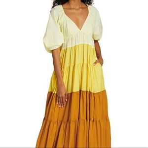 Staud Sun Tiered Dress XS - new condition
